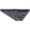 sticker accudeksel zwart honda, mb5