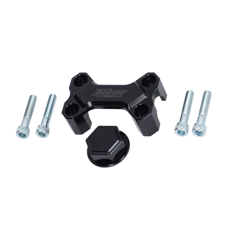 stuurklemset Fast Arrow Pro compleet cnc gefreesd o.a standaard voorvork m7 zwart maxi, puch