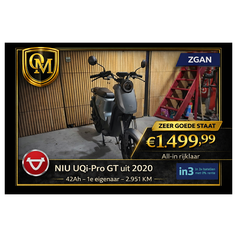 NIU UQI-Pro GT 42Ah 2020 | 2.951 km | €1.499,99.