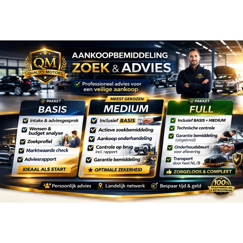 Aankoopbemiddeling Uitgebreid – Full Service Auto Aankoop | QualityMotors