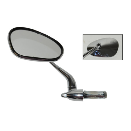mirror Bumm handlebar mount (fix. in handle bar) left chrome zundapp 913/3l