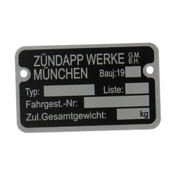 plate framenumber 19...... zundapp