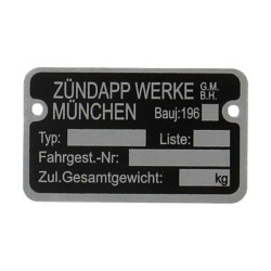 plate framenumber 196..... 517, zund ot mod. 510, zundapp