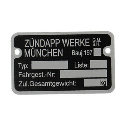 plate framenumber 197..... zundapp