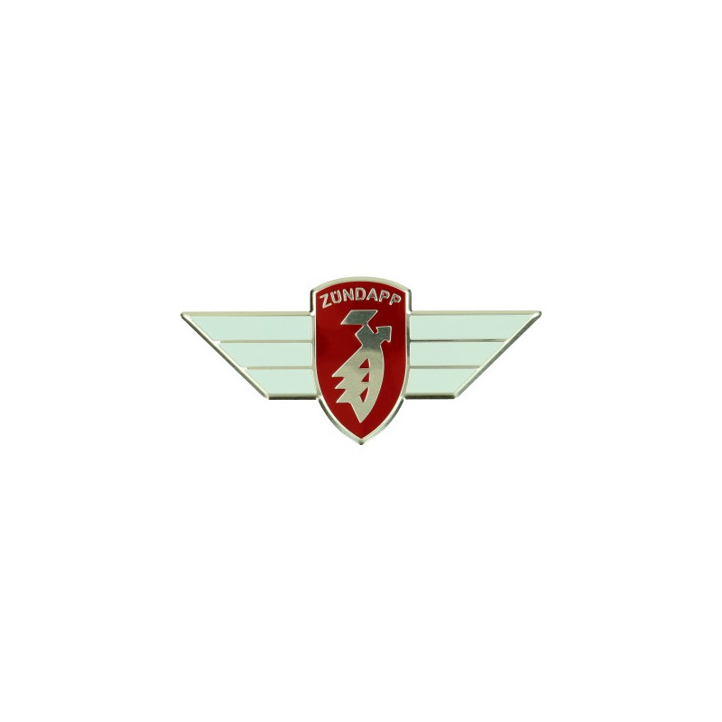 embleem logo stuur vleugel rood/wit/zilver zundapp