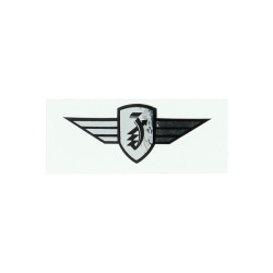 sticker logo wing chrome/black zundapp