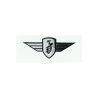 sticker logo wing chrome/black zundapp