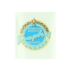 sticker rond tank Trophy 1975 goud/blauw 517