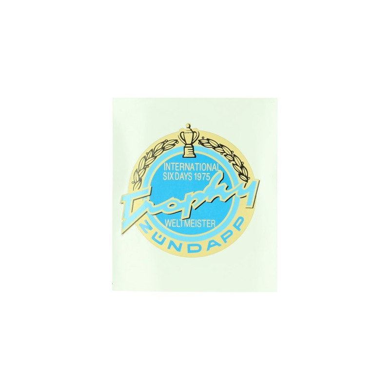 sticker round tank Trophy 1975 gold/blue 517
