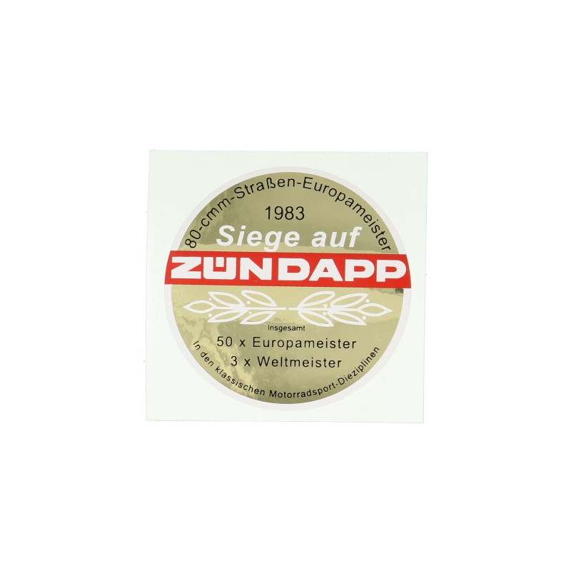 sticker round tank Trophy 1983 gold/red zundapp