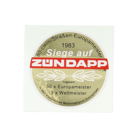 sticker round tank Trophy 1983 gold/red zundapp