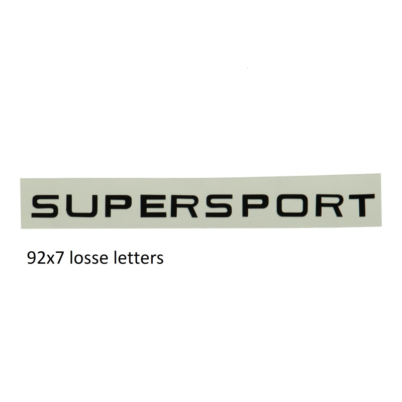sticker benzinetank tanklogo zwart zundapp supersport, zundapp