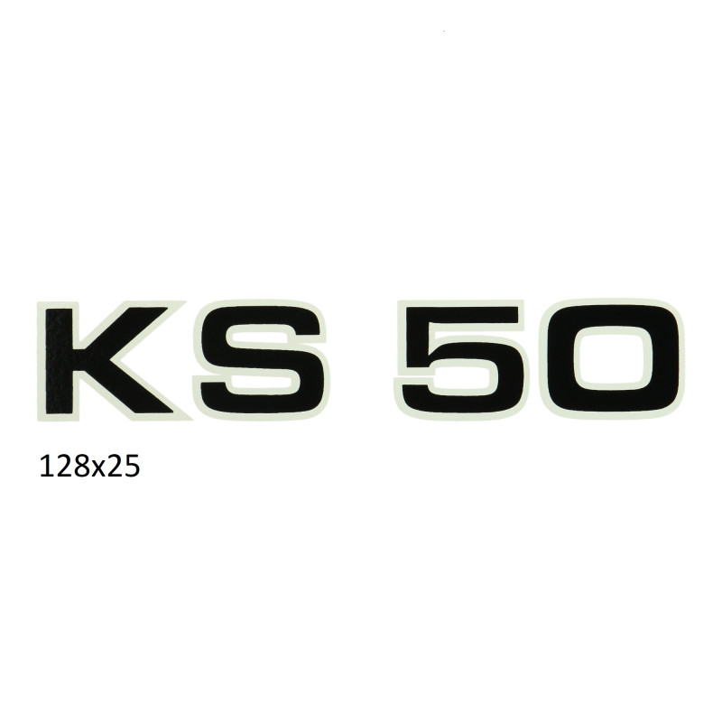 sticker side cover black/white Zundapp KS50 529