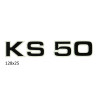 sticker side cover black/white Zundapp KS50 529