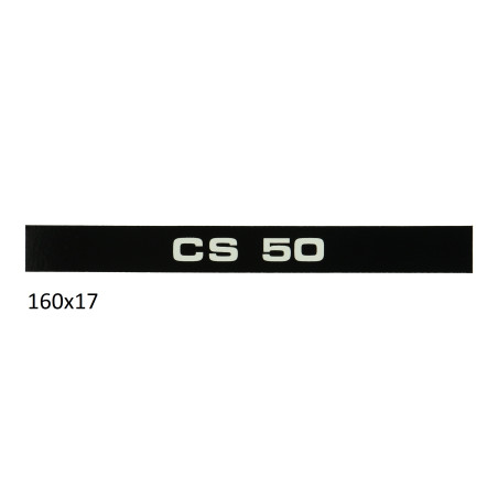 sticker zijscherm cs 50 zwart/wit zundapp 517