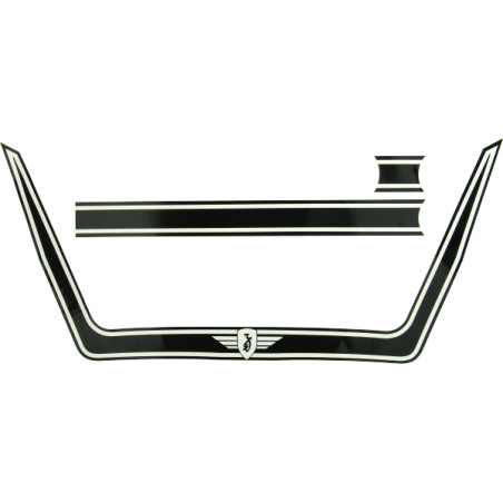 sticker set spoiler fuel tank 1976-1979 black/white zundapp 529