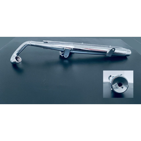 exhaust whisper with grid 32mm chrome zundapp, ks50 cross z517-22.909