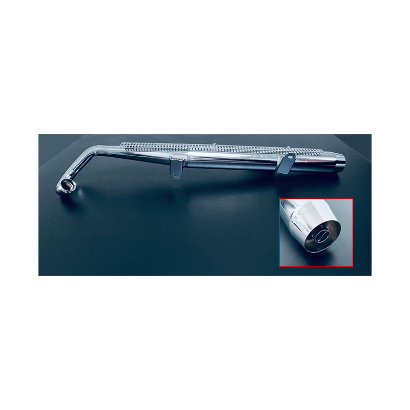 uitlaat open (blokfluit) met rooster 32mm chroom zundapp, ks50 cross z517-22.908