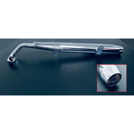 uitlaat open (blokfluit) met rooster 32mm chroom zundapp, ks50 cross z517-22.908