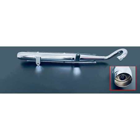 exhaust put on damper with grid 36mm chrome zundapp, ks50 cross z517-22.732