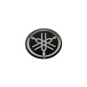 embleem Yamaha origineel logo rond zwart/chroom yamaha x01f153a1000