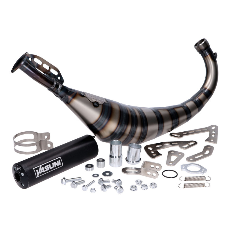 uitlaat yasuni R3 carrera zwart beta rr50, derbi, minarelli tub809th