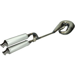 exhaust Tecno circuit twin silencer w/o paint/alu puch maxi