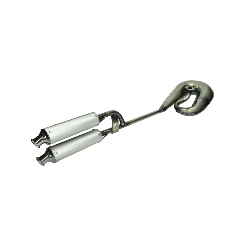 exhaust Tecno circuit twin silencer w/o paint/alu puch maxi