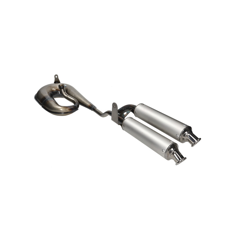 uitlaat tecno circuit dubbele demper blank/alu ciao