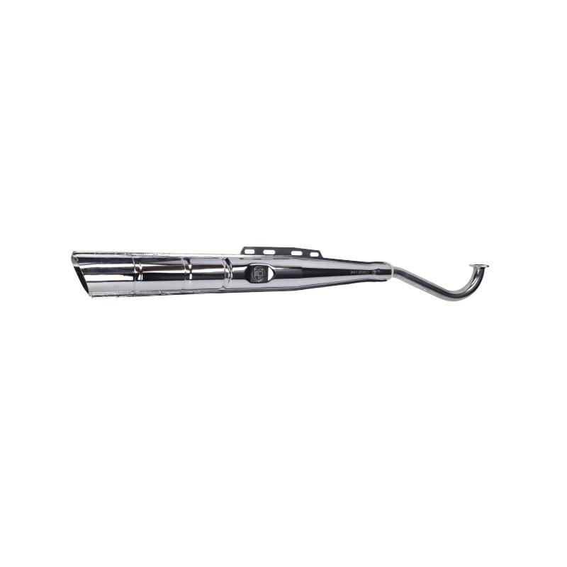 exhaust + logo (made in EU) loose bend 28mm chrome puch maxi