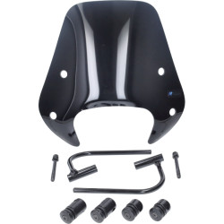windshield Regia with mounting set low (made in EU) for 72085 30cm black gloss zip2000